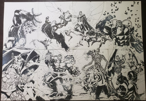 8 PAGE ORIGINAL ART CHARACTERS OF MARVEL MEGA POSTER - LEONARDO GONDIM