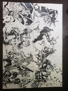 8 PAGE ORIGINAL ART CHARACTERS OF MARVEL MEGA POSTER - LEONARDO GONDIM