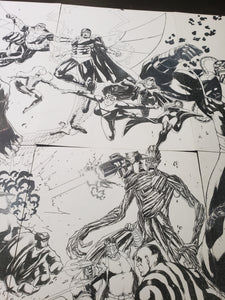 8 PAGE ORIGINAL ART CHARACTERS OF MARVEL MEGA POSTER - LEONARDO GONDIM