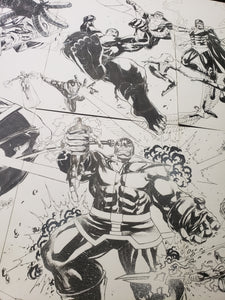 8 PAGE ORIGINAL ART CHARACTERS OF MARVEL MEGA POSTER - LEONARDO GONDIM