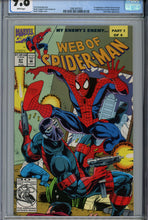 Load image into Gallery viewer, Web of Spider-Man #97 CGC 9.8 1st Appearance of Kevin Trench
