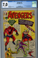 Load image into Gallery viewer, Avengers #2 CGC 7.0 1st Appearance of Space Phantom
