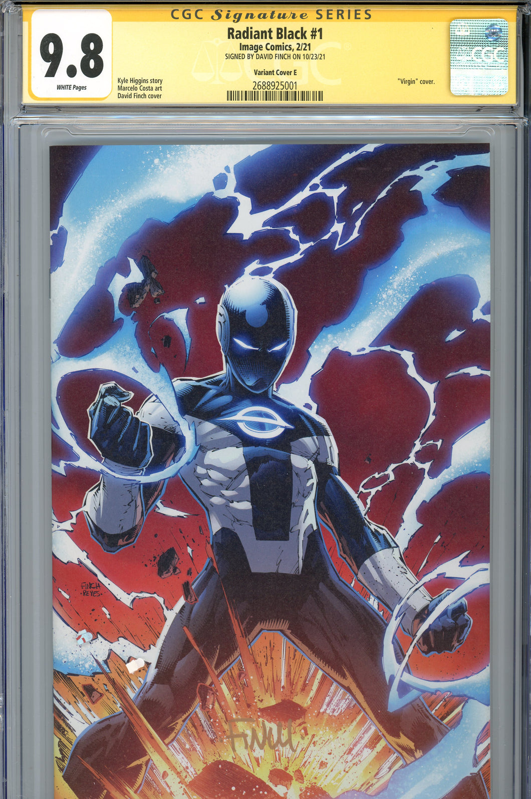 Radiant Black #1 CGC 9.8 Variant Signed Finch