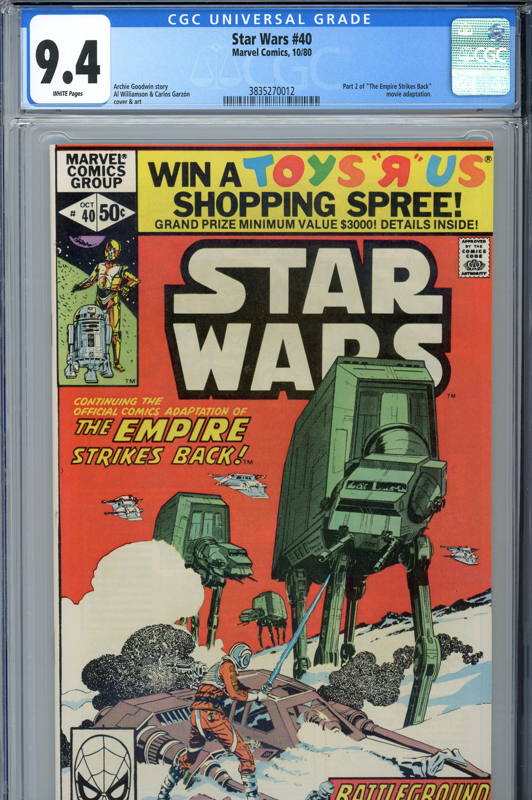 Star Wars #40 CGC 9.4 1st Rogue Squadron