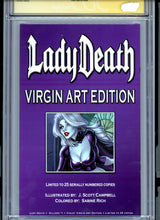 Load image into Gallery viewer, Lady Death:  Killers! #1 - J Scott Campbell Signed - LIMITED TO 25 Violet Virgin CGC 9.6
