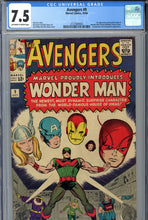 Load image into Gallery viewer, Avengers #9 CGC 7.5 1st Wonder Man
