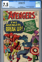 Load image into Gallery viewer, Avengers #10 CGC 7.5 1st Immortus
