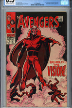 Load image into Gallery viewer, Avengers #57 CGC 6.5 1st Vision
